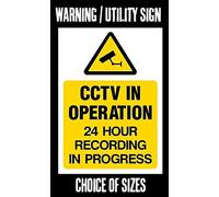 Retro Metal Tin Sign 8X12 Inches Cctv In Operation Metal Sign Notice - Security Camera Warning - Office Business
