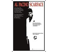 Retro Metal Tin Sign 8x12 inches Scarface Movie Score Al Pacino - Scarface Poster Retro Metal Sign Pulp Fiction Movie Poster Tin Sign