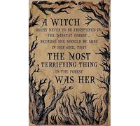 Retro Metal Tin Sign A Witch Ought Never To Be Frightened Vintage Aluminum Tin Sign Decor For Kitchen Home Cafe Bar Wall Decor 8x12 Inch