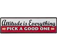 Retro Metal tin Sign Attitude is Everything Pick A Good One Sign Exterior Home Cave Garage bar Wall Decoration Vintage Metal Aluminum Sign 4x16 Inch