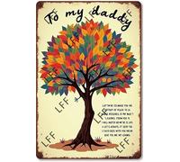 Retro Metal Tin Sign, Daughter To Daddy Because You Are So Much Of Me Is Made From What'S Learned From You Home Bar Shop Decorations Coffee Vintage Sign Gift 8X12 Inch