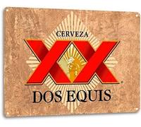 Retro Metal Tin Sign Dos Equis Xx Beer Logo Retro Wall Art Decor Bar Pub Man Cave Metal Tin Sign In New Es. 8x12 Inches