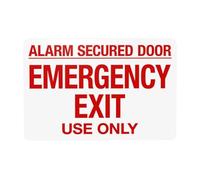 Retro Metal Tin Sign, Emergency Exit Only Alarm Door Sign, Vintage Safety Notice Wall Decor For Public Place, 12x8 Inch
