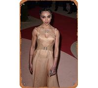 Retro Metal Tin Sign Ersace) At Arrivals For Manus X Machina Fashion In An Age Of Technology Opening Night Costume Institute Annual Gala - Part 2 Home Bar Shop Decorations Coffee Vintage Sign Gift