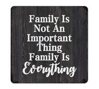 Retro Metal Tin Sign Family Is Not An Important Thing Family Is Everything Wall Decorations Aluminum Tin Signs for Patio Home Porch Art Poster Gift for Shop 12x12 Inch