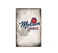 Retro Metal tin Sign Funny Beer Molson Canadian Lager - Plaque, Man Cave Game Room Light Beeration Sign for Home Cave Garage bar Wall Decoration Vintage Metal Sign 8 x 12 inch
