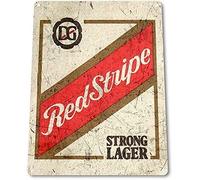Retro Metal tin Sign Funny Red Stripe Beer Logo Jamaican LagerBar Man Cave Sign for Home Cave Garage bar Wall Decoration Vintage Metal Sign 8 x 12 inch