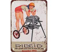 Retro Metal tin Sign Funny Rigid Hand Pipe Tools Pinup Reproduction Sign for Home Cave Garage bar Wall Decoration Vintage Metal Sign 8 x 12 inch