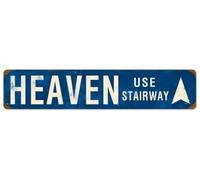Retro Metal tin Sign Heaven Sign Funny Home Cave Garage bar Wall Decoration Vintage Metal Sign 4 x 12 inch