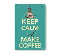 Retro Metal Tin Sign Keep Calm And Make Coffee! Funny Novelty Kitchen Bar Club Garage Garden Farm Wall Art Tin Signs 8x12 Inches