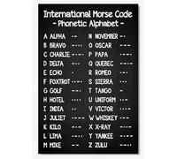 Retro Metal Tin Sign Metal Signs International Morse Code Retro Tin Poster Home Decor Plaque Phonetic Alphabet Room Wall Decoration 8x12 Inch