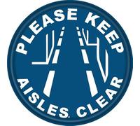 Retro Metal Tin Sign Please Keep Aisles Clear Sign Safety Restriction Alert Attention Caution Warning Notice Aluminum Metal Tin 12"X12" Sign Plate