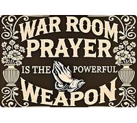 Retro Metal Tin Sign The War Room Printed Sign Prayer Bible Signs Kitchen Cafe Pub Decor Bar Wall Decoration Vintage Metal Sign 8x12 Inch