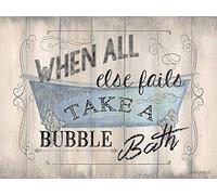 Retro Metal Tin Sign Vintage When All Else paile takea Bubble Bath Aluminum Sign for Home Coffee Wall Decor 6x8 Inch
