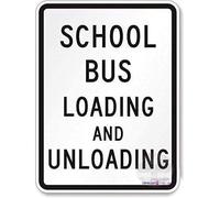 Retro Metal Tin Sign Wall Decor Metal Deco Sign Metal Road Sign School Bus Loading and Unloading Sign Vintage Signs Aluminum Plates Printed 8x12 Inch