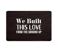 Retro Metal Tin Sign We Built This Love From The Ground Up Wall Decor Metal Plaque for Bedroom Terrace Men Art Poster Gift for Living Room 8x12 Inch
