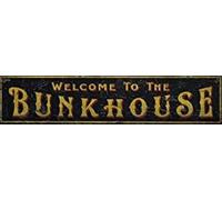 Retro Metal tin Sign Welcome to The Bunkhouse Sign Funny Home Cave Garage bar Wall Decoration Vintage Metal Sign 4 x 16 inch