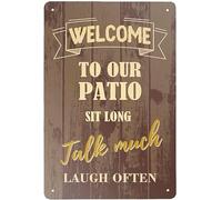 Retro Metal Tin Sign When Life Became Too Frenzied She Came to Her Garden Poster Metal Signs Funny Gardening Gift Novelty Home Living Room Wall Sign Plaque Poster Wall Art Decor 8x12 Inch