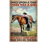 Retro Metal Tin Sign Who Really Loved Horses Aluminium Sign Plaque Retro Metal Tin Sign Vintage Sign For Home Coffee Wall Decor 8x12 Inch