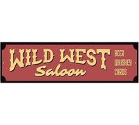 Retro Metal tin Sign Wild West Saloon Sign Funny Home Cave Garage bar Wall Decoration Vintage Metal Sign 4 x 16inch