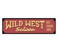 Retro Metal tin Sign Wild West Saloon Sign Funny Home Cave Garage bar Wall Decoration Vintage Metal Sign 4 x 16inch
