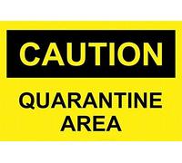 Retro Metal Wall Decor New Aluminum Caution Quarantine Area Sign Notice Warning Plates Printed 8"x12"