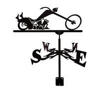 Retro Metal Weathervane,Weather Vane Professional Measuring Tool Garden Yard Roof Mount Easy Use,Durable Wind Vane Indicating Wind Direction,Motorcycle