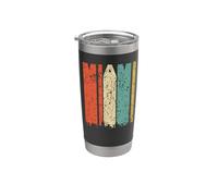 Retro Miami Florida Cityscape Downtown Skyline Distressed Stainless Steel Insulated Tumbler