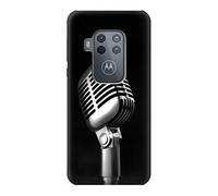Retro Microphone Jazz Music Case Cover For Motorola Moto One Zoom, Moto One Pro