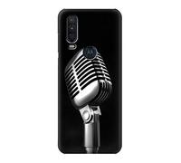 Retro Microphone Jazz Music Case Cover For Motorola One Action (Moto P40 Power)