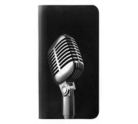 Retro Microphone Jazz Music PU Leather Flip Case Cover For OnePlus Nord