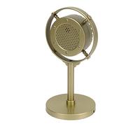 Retro Microphone Prop, Plastic False Microphone Model High Decoration Simulation for Playing Costume Roles (Gold)