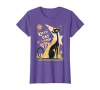Retro Mid-Century Modern Cat and Cocktails Lounge Theme T-Shirt