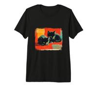 Retro mid-Century Style cat Kittens Premium T-Shirt