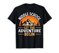 Retro Middle School Let The Adventure Begin Teacher Student T-Shirt