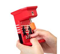 Retro Mini Arcade Finger Boxing Game, Desktop Arcade Machine, Portable Tabletop Finger Punch Bag Game with Score Counter, Great Gifts for Men & Dad - ThumbsUp!, Red