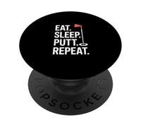 Retro Mini Golf Eat Sleep Putt Repeat PopSockets Adhesive PopGrip