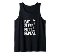 Retro Mini Golf Eat Sleep Putt Repeat Tank Top
