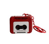 Retro Mini Tape Recorder Keychain, 40-Second Voice Recorder and Music Player with Vintage Cassette Design, Portable Sound Recording Pendant for Backpacks, Gifts, and Handbags