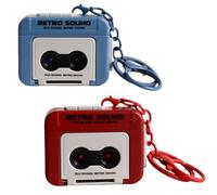 Retro Mini Tape Recorder Keychain, 40-Second Voice Recorder and Music Player with Vintage Cassette Design, Portable Sound Recording Pendant for Backpacks, Gifts, and Handbags