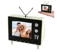 Retro Mini Work TV Toy,1:12 Scale Mini Work TV 8GB Memory Tiny Dollhouse Television Supports USB Playback and Headphone Jack, for DIY Scenes and Unique Collectible Gift (Green)