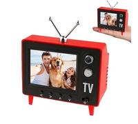 Retro Mini Work TV Toy,1:12 Scale Tiny Fake TV Model with 480 Minutes Display,8GB Memory Tiny Television Supports USB Playback and Headphone,Perfect for DIY Scenes and Collectible Gift