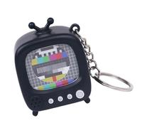 Retro Miniature TV Keychain with Light & Sound Effects, Vintage Design Durable Keyring for Collectors, Enthusiasts, Daily Carry & Home