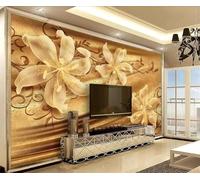 Retro Minimalist Three Dimensional Floral Art 3D Wallpaper Easy Install Feature Office Living Room Sofa Bedroom TV Background Wall Decoration-350cm×256cm