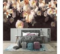 Retro Minimalist Three Dimensional Floral Art 3D Wallpaper Luxury Home Dining Decor Paste Sofa Living Room The Wall for Bedroom Mural-350cm×256cm