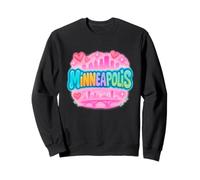 Retro Minneapolis Bridge and Skyline Pride Art Sweatshirt