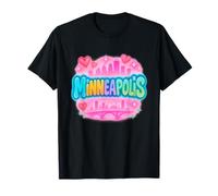 Retro Minneapolis Bridge and Skyline Pride Art T-Shirt
