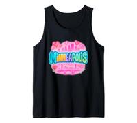 Retro Minneapolis Bridge and Skyline Pride Art Tank Top