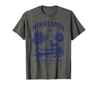 Retro Minnesota State Shirt Est 1858 Twin Cities Lakes T-Shirt