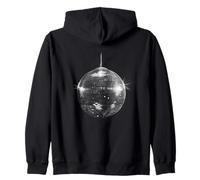 Retro Mirror Ball Disco Design Zip Hoodie